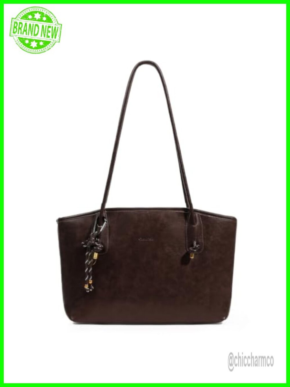 Faux Leather Shoulder Bag Retro Hobo Handbag with Zipper